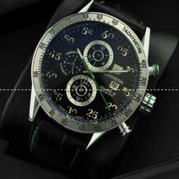 タグホイヤー【TAG HEUER】 メンズ腕時計 自動巻き 5針クロノグラフ 日付表示 月付表示 43.30mm ブラック