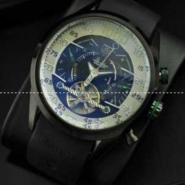 自動巻き 5針クロノグラフ 日付表示 タグホイヤー【TAG HEUER】メンズ腕時計 Tourbillon  ラバー 46.00mm