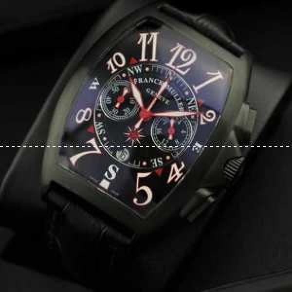 FRANCK MULLER フランクミュラー メンズ腕時計 メードインジャパンクオーツ 5針 日付表示  レザー