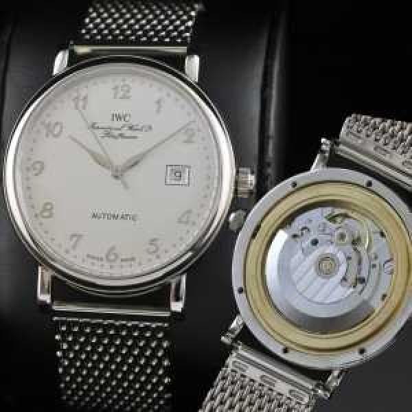 スイスムーブメント 3針  自動巻き 日付表示 夜光効果  男性用腕時計 IWC クオーツ メンズ腕時計