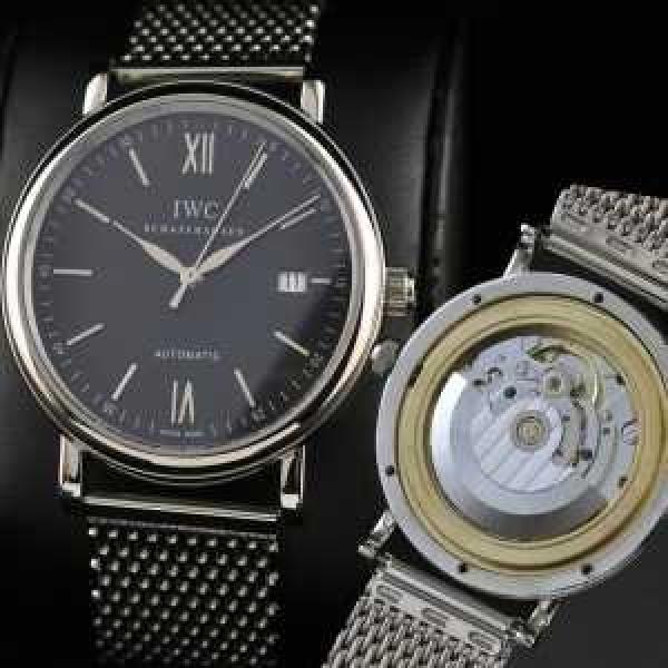 日付表示 新着 スイスムーブメント 3針  自動巻き  夜光効果  男性用腕時計 IWC クオーツ メンズ腕時計