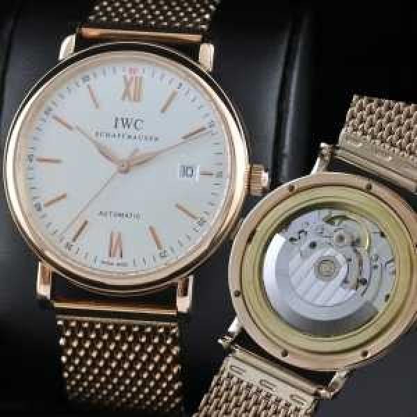 自動巻き スイスムーブメント 3針 スゴイ人気   自動巻き 日付表示 夜光効果  男性用腕時計 IWC クオーツ メンズ腕時計