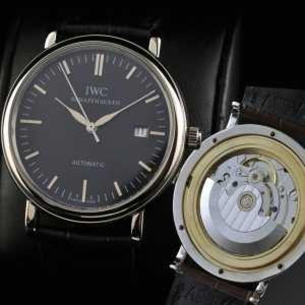 スイスムーブメント 3針  自動巻き 日付表示 夜光効果  男性用腕時計 IWC クオーツ メンズ腕時計