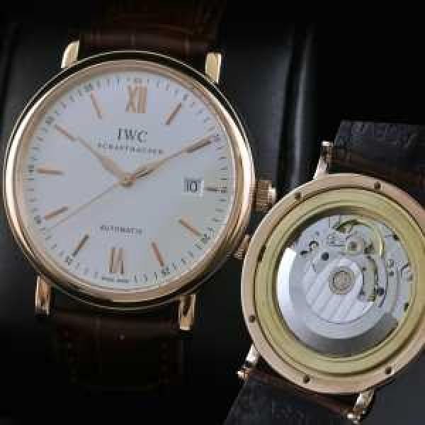 新着 スイスムーブメント 3針  自動巻き 日付表示 夜光効果  男性用腕時計 IWC クオーツ メンズ腕時計
