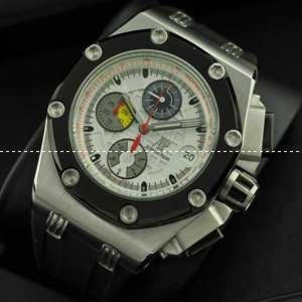 メードインジャパンクオーツ 6針クロノグラフ 日付表示 ラバー Audemars Piguetオーデマピゲ 腕時計