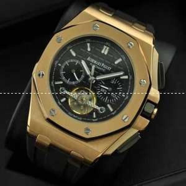 自動巻き Audemars Piguetオーデマピゲ 腕時計 5針トゥールビヨン クロノグラフ 日付表示 ゴールド