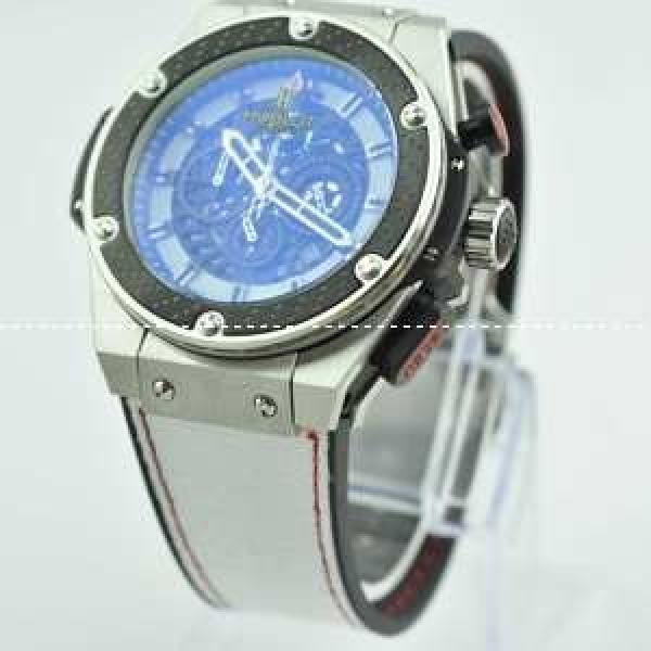 Hublotウブロ メンズ腕時計 メードインジャパンクオーツ 6針クロノグラフ 日付表示 52MM ラバー