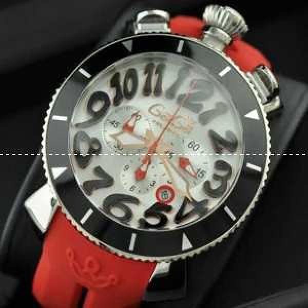 ガガ時計 日本産クオーツ GaGaMILANO  男性用腕時計 6針 クロノグラフ/日付表示 ステンレス/回転ベゼル