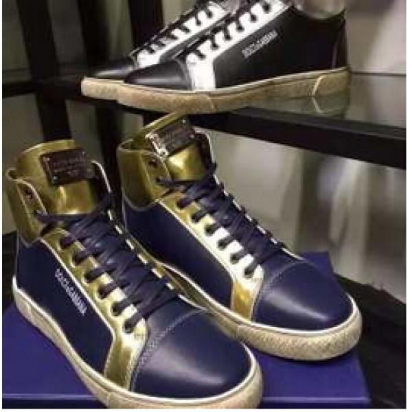 履きまわし力抜群の 2021秋冬 Dolce&Gabbana ドルチェ＆ガッバーナ 大人の印象ハイトップ靴 2色可選 