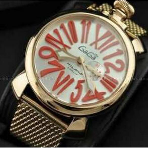 重厚な輝きを纏いガガミラノ GaGaMILANO　メードインジャパンクオーツ ムーブメント腕時計.