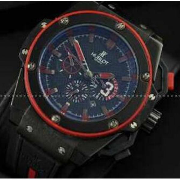 防水加工　Hublotウブロ コピー腕時計 自動巻き 6針クロノグラフ 日付表示 風防性もある腕時計　ブラック.