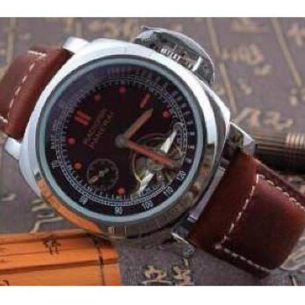 高級感オフィチーネ パネライ時計 コピー OFFICINE PANERAI トゥールビヨン 防水機能も付いている3針クロノグラフ 機械式男性用腕時計 