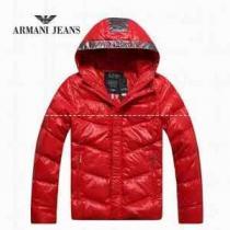 新着 2022-14秋冬新作 ブランド ARMANI アルマーニ 人気通販 ダウンジャケット フード付 レッド