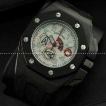 Audemars Piguetオーデマピゲ 腕時計 メードインジャパンクオーツ 5針クロノグラフ ラバー 日付表示 ブラック