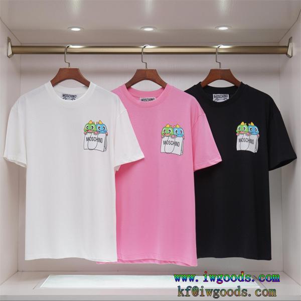 コピー 商品 通販夏先に注目を集めるお洒落な印象に半袖TシャツMOSCHINO モスキーノ