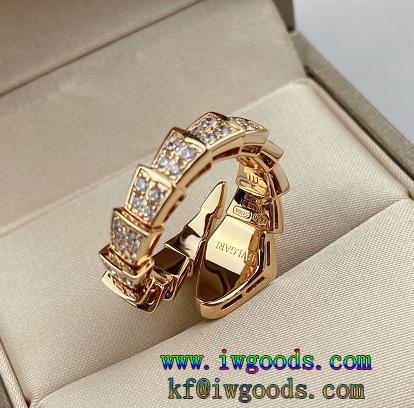 今季トレンドブルガリ BVLGARIラインストーンの指輪ブランド コピー2021