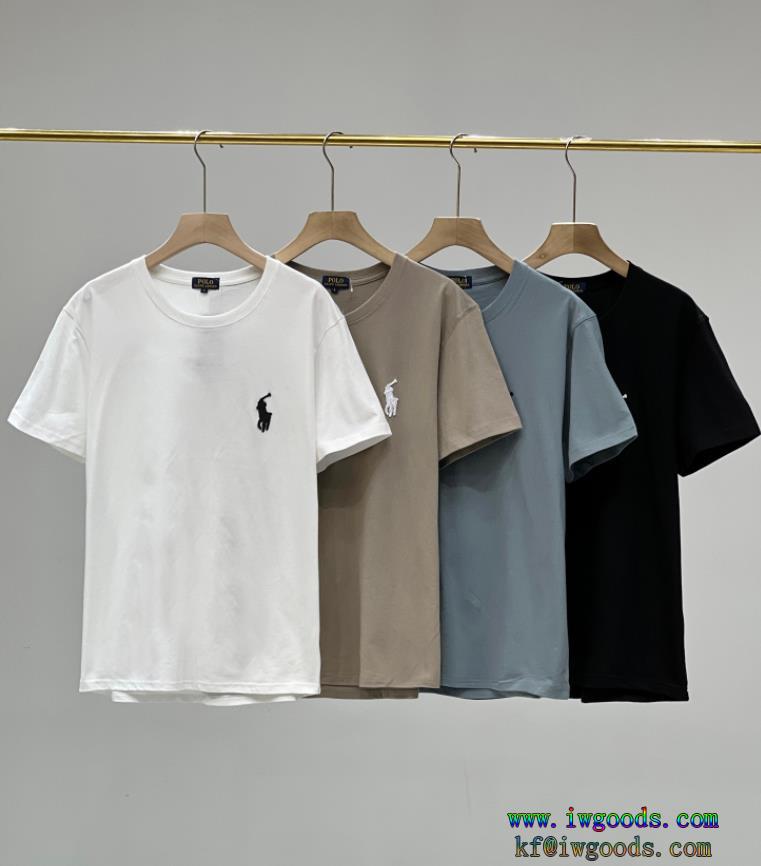 綿100％★Polo Ralph Lauren新作大人気存在感ばっちりなアイテムコピー ブランド 販売クルーネック半袖Tシャツ