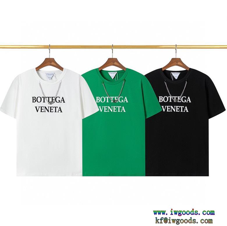 ラウンドネック 半袖クラシックな雰囲気のトップス夏の最新ファッション偽 ブランド 販売BOTTEGA VENETA