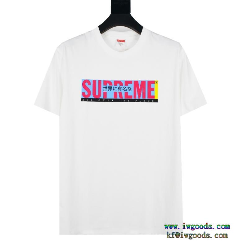 Supreme 22ss All Over Tee偽 ブランド 通販Logo半袖Tシャツ柔らかな着心地愛用者が続出中