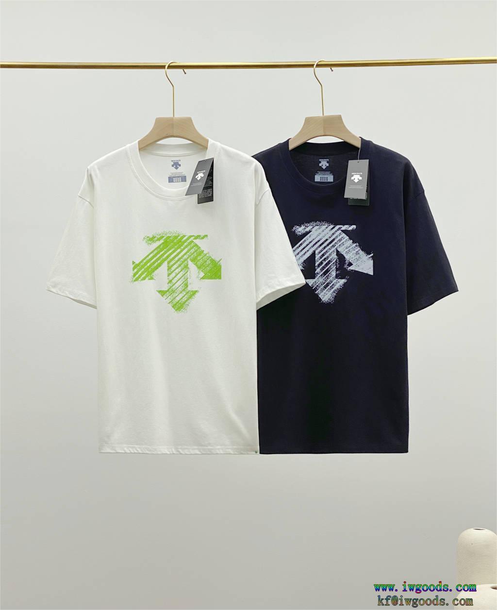 DESCENTE（デサント）スーパー コピー 販売半袖Tシャツ【ユニセックス】超カッコイイ　2024新作一気にトレンド感満載な着こなし