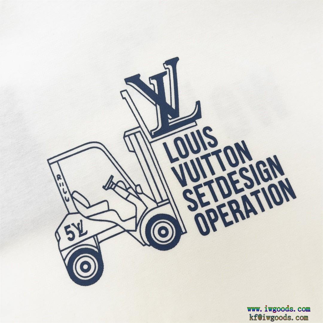 ルイヴィトンLOUIS VUITTON半袖Tシャツ【ユニセックス】海外限定モデル 新作1年中活躍する偽物 ブランド