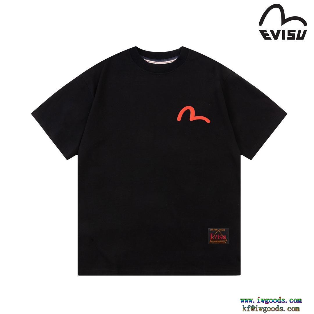 半袖Tシャツ【ユニセックス】都会的な印象のスタイルお手軽な価格ブランド コピー s 級エヴィスEVISU