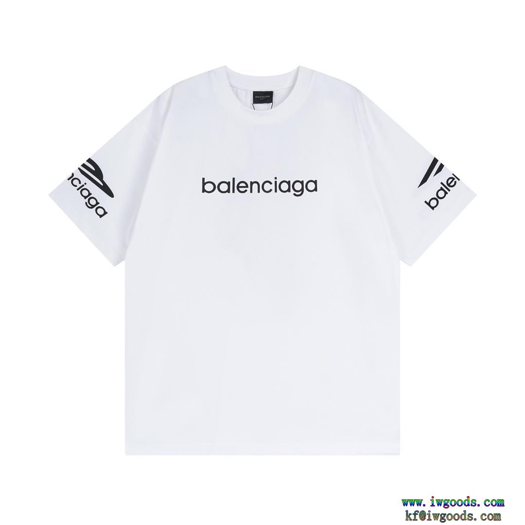 半袖tシャツ【ユニセックス】2024季節限定目を引くトップスブランド コピー  バレンシアガBALENCIAGA