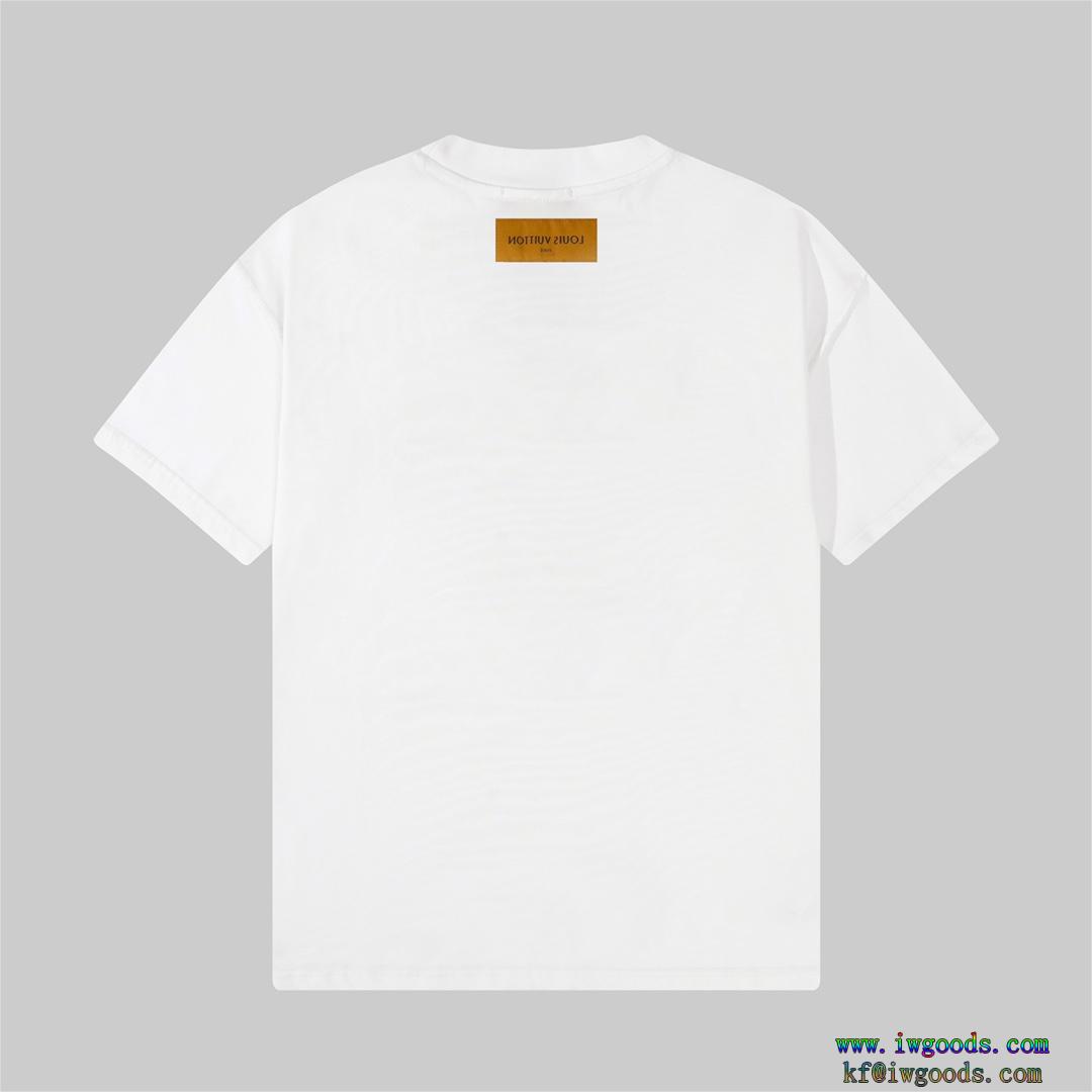 偽物 通販 2024夏に意外と人気な新作半袖Tシャツ【ユニセックス】ルイヴィトンLOUIS VUITTON