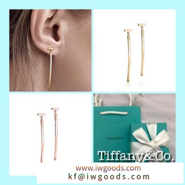 鈴木保奈美さん着用★コピー品 Tiffany T Wire Bar Earrings 18K iwgoods.com:9ldepk