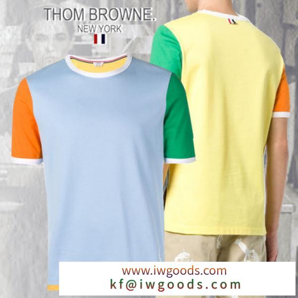 ◆THOM BROWNE ブランドコピー商品◆カラーパネル FUN MIX RINGER コットンTシャツ iwgoods.com:k025ml