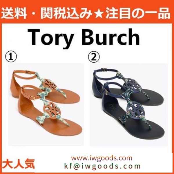 大人気 ！ TORY Burch スーパーコピー 代引 おしゃれ☆ ミラー スカーフ サンダル 2色 iwgoods.com:g7e7ul