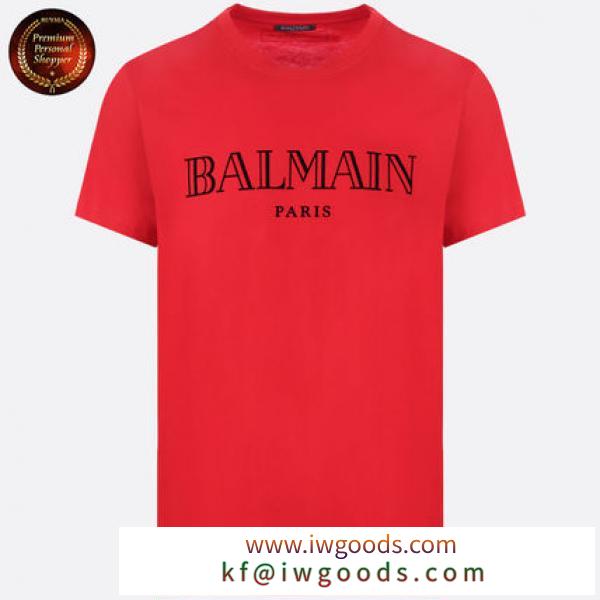 バルマン ブランドコピー(BALMAIN ブランドコピー商品) ロゴプリントジャージTシャツ 関税送料込 iwgoods.com:b0q1ob