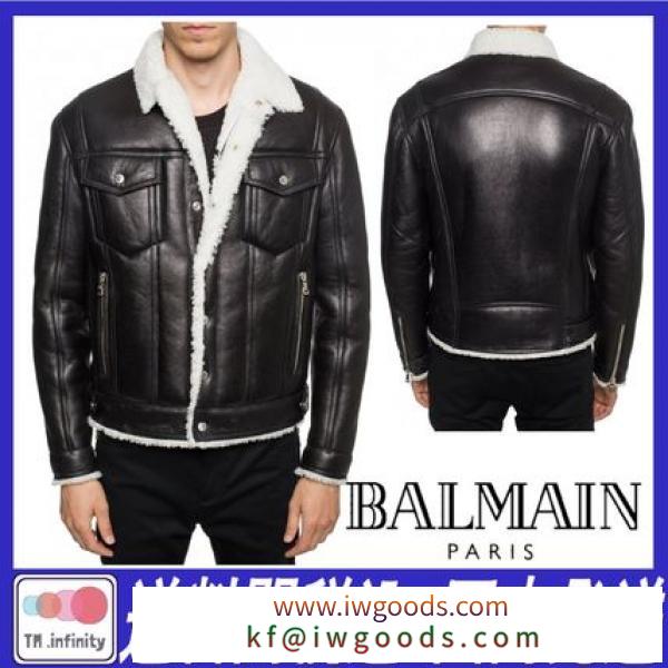 ♪完売必至★送料関税込★BALMAIN コピー商品 通販★Shearling Leather Jacket iwgoods.com:pxkwit