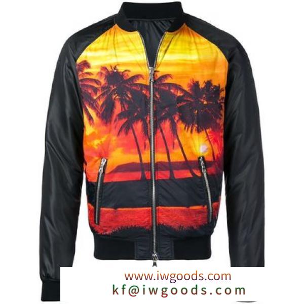 【関税負担】 BALMAIN コピーブランド Palm print bomber jacket iwgoods.com:u0q9fv
