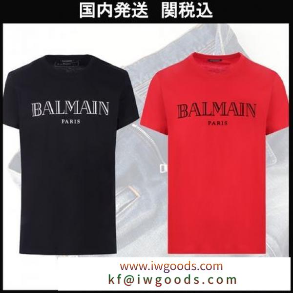 国内発送 BALMAIN ブランド 偽物 通販 コットン Tシャツ BALMAIN ブランド 偽物 通販 ロゴ入り iwgoods.com:73z3x0