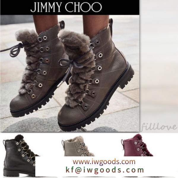 JIMMY CHOO スーパーコピー 代引▼暖か ムートン ♡ HILLARY FLAT ブーツ 3色 iwgoods.com:k72f90
