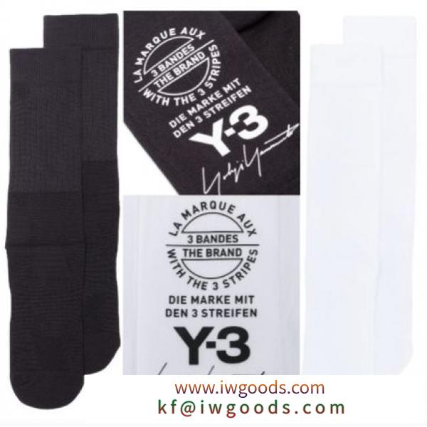 【関税込】人気◆Y-3 スーパーコピー  ワイスリー◆ストリート ロゴ ソックス iwgoods.com:gyb379