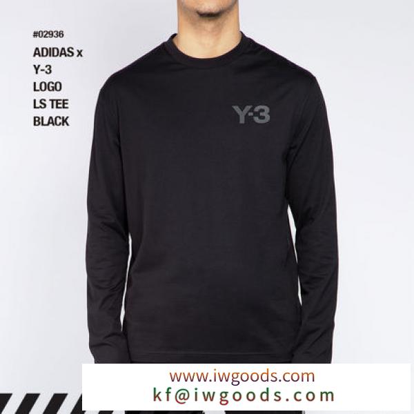 人気話題！ADIDAS Y-3 ブランドコピー LOGO LS TEE BLACK iwgoods.com:dqju89