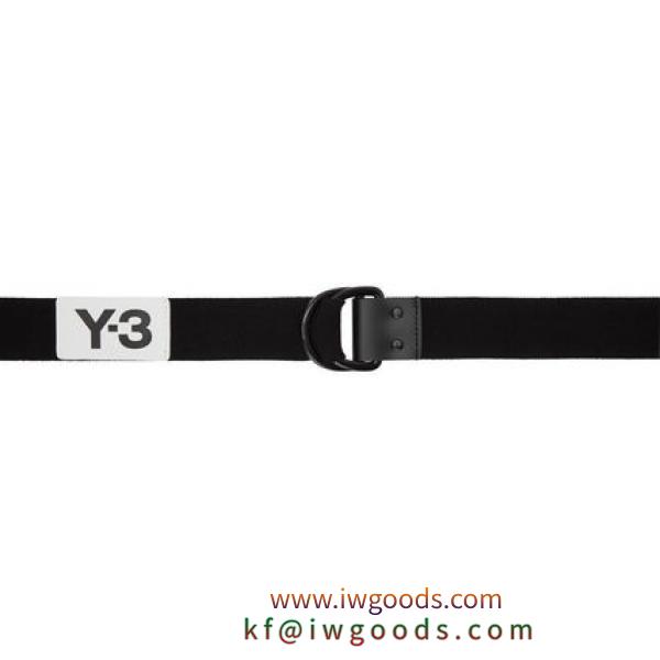 Y-3 ブランドコピー商品 // ELASTIC BELT BLACK ロゴ入りベルト ブラック iwgoods.com:739jvn