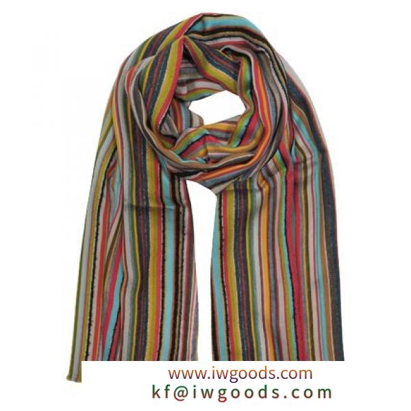 【PAUL Smith スーパーコピー】 Wool Blend Stripe Long Scarf iwgoods.com:ro1q0m