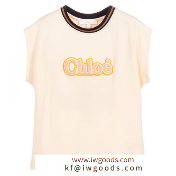 2019AW大人も着れるCHLOE スーパーコピー ノースリーブロゴTシャツ PINK(-14Y) iwgoods.com:36fyq9