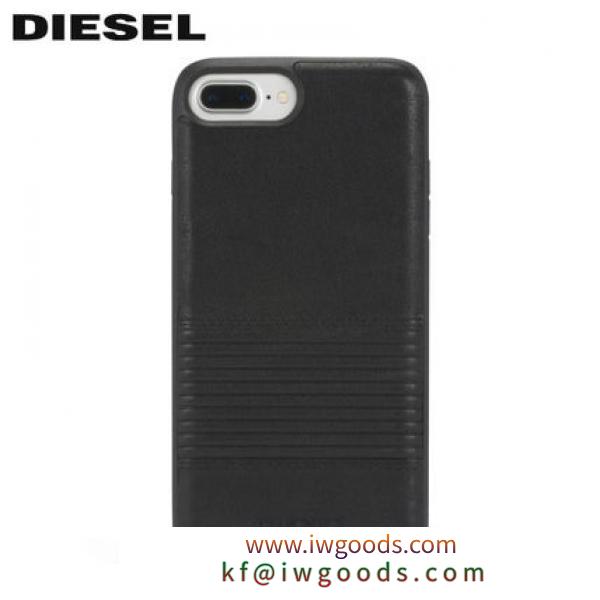 DIESEL スーパーコピー 代引 iPhoneX/8/7/6s/8+/7+ ディーゼル ブランド 偽物 通販 ブラック レザーケース iwgoods.com:5lg6lm