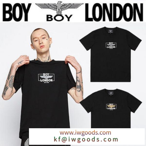 BOY LONDON ブランド コピー(ボーイロンドン ブランドコピー通販)男女兼用スクエアロゴ半袖Tシャツ2色 iwgoods.com:bgabrz