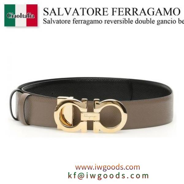 Salvatore FERRAGAMO 偽ブランド reversible double gancio belt iwgoods.com:7qsg5t
