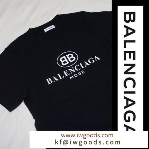 再入荷！【即納OK】BALENCIAGA 偽物 ブランド 販売 BBロゴ Tシャツ iwgoods.com:ti0jlm