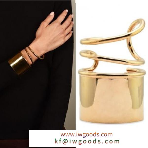 【BALENCIAGA コピー品】Gold Twisted Cuff Bracelet iwgoods.com:0toij3