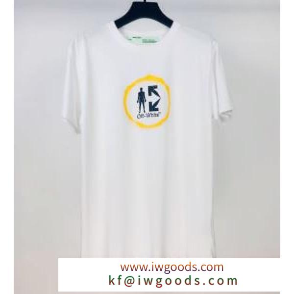 オススメのアイテムを見逃すな Off-White2色可選  オフホワイト コーデの完成度を高める 半袖Tシャツ iwgoods.com PryKzy