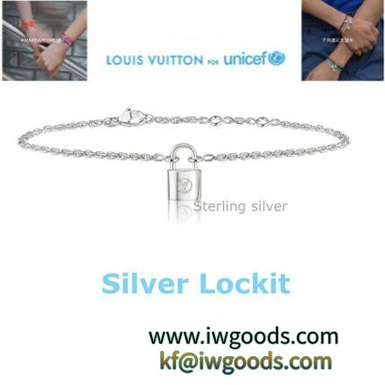 unicefへ寄付★LOUIS VUITTON ブランド コピー★Silver Lockit Bracelet iwgoods.com:5n94my-3