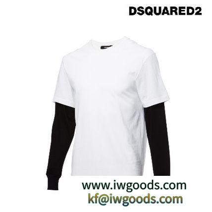DSQUARED2 コピー品(ディースクエアード 激安スーパーコピー) レイアード 白黒Tシャツ iwgoods.com:a15ukp-3