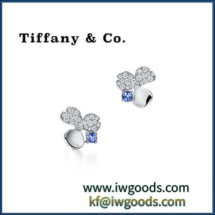 【ブランド コピー Tiffany & Co.】人気Diamond and Tanzanite Flower Earrings★ iwgoods.com:ib2idc-3